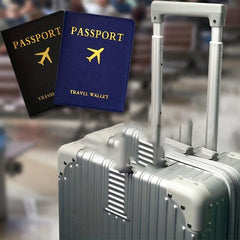 Airplane PU Leather Passport Holder Couple Travel Accessories