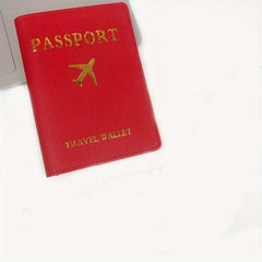 Airplane PU Leather Passport Holder Couple Travel Accessories