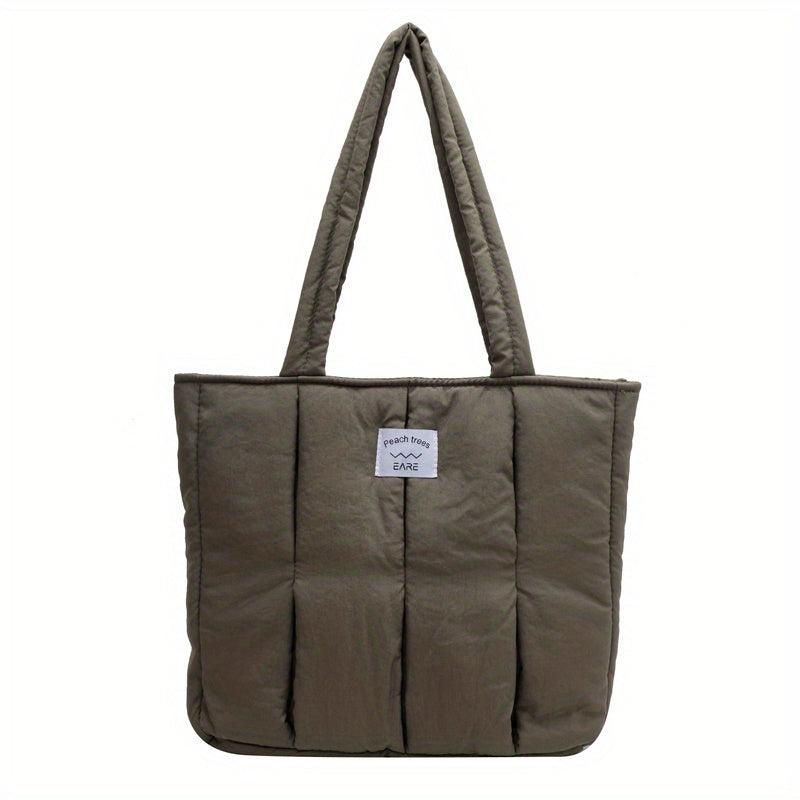 Quilted Tote Bag Puffer Padded Shoulder Bag Women's Handbag
