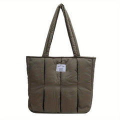 Quilted Tote Bag Puffer Padded Shoulder Bag Women's Handbag