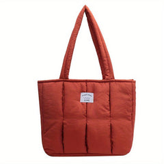 Quilted Tote Bag Puffer Padded Shoulder Bag Women's Handbag