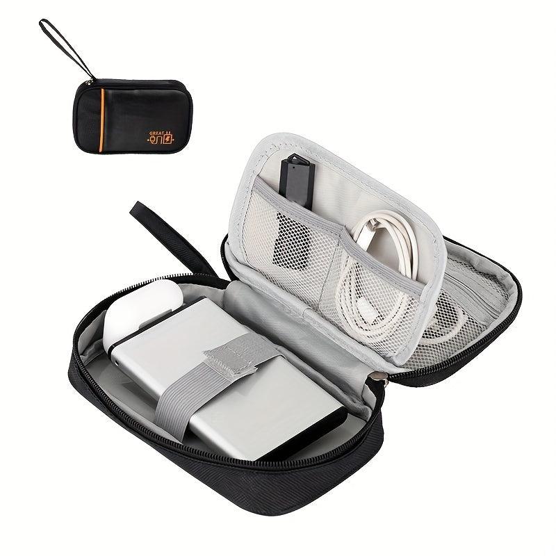 Portable Zipper Passport Document Storage Bag Data Cable Storage Bag