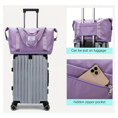 Waterproof Travel Duffel Bag Large Capacity Weekender Overnight Bag