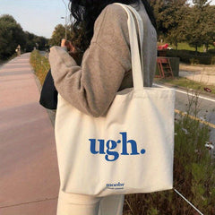 Letter Print Shoulder Bag Canvas Tote All Match Bag