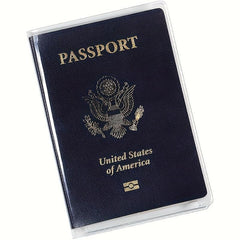 1pc Transparent Frosted Passport Holder PVC Waterproof Passport Holder