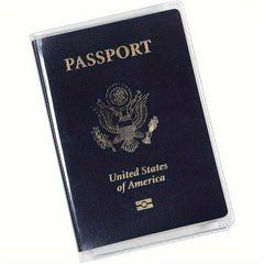 1pc Transparent Frosted Passport Holder PVC Waterproof Passport Holder