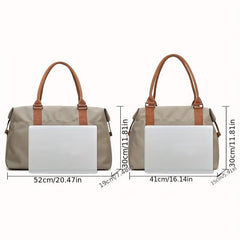 Colorblock Fitness Handbag Gym Bag Lightweight Luggage Bag