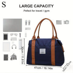 Colorblock Fitness Handbag Gym Bag Lightweight Luggage Bag