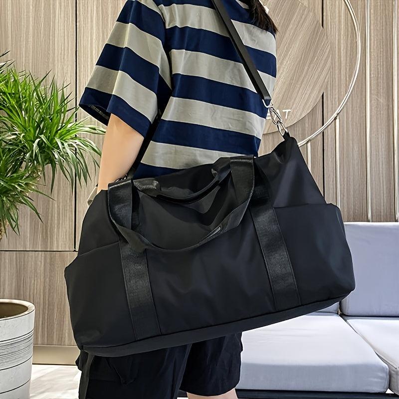 Minimalist Large Capacity Duffel Bag Zipper Portable Luggage Handbag