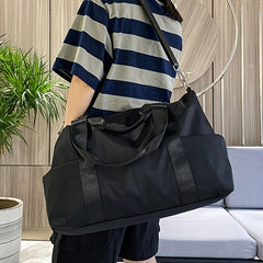 Minimalist Large Capacity Duffel Bag Zipper Portable Luggage Handbag