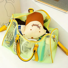 Transparent Mesh Sports Gym Bag Waterproof Travel Duffle Bag
