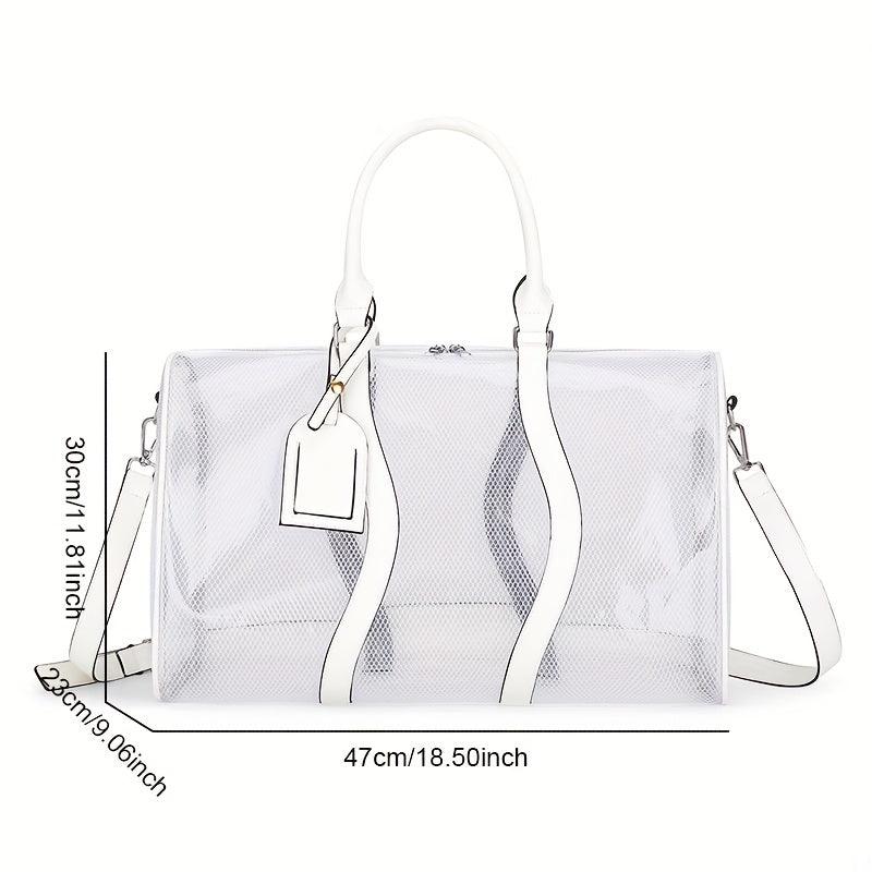 Transparent Mesh Sports Gym Bag Waterproof Travel Duffle Bag