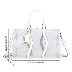 Transparent Mesh Sports Gym Bag Waterproof Travel Duffle Bag