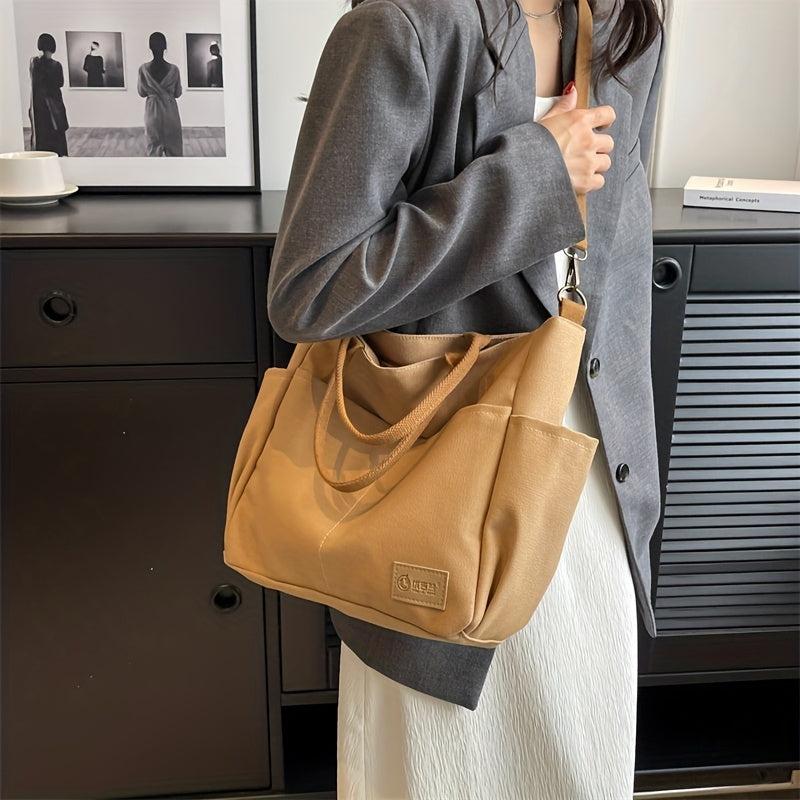 Vintage Large Tote Bag Retro Canvas Shoulder Women's Handbag