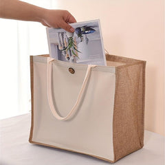 Colorblock Satchel Storage Bag Lightweight Handbag