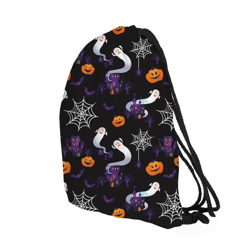 Halloween Pattern Storage Backpack Drawstring Sports Gym Bag