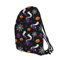 Halloween Pattern Storage Backpack Drawstring Sports Gym Bag