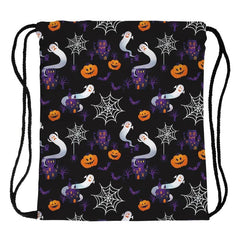 Halloween Pattern Storage Backpack Drawstring Sports Gym Bag
