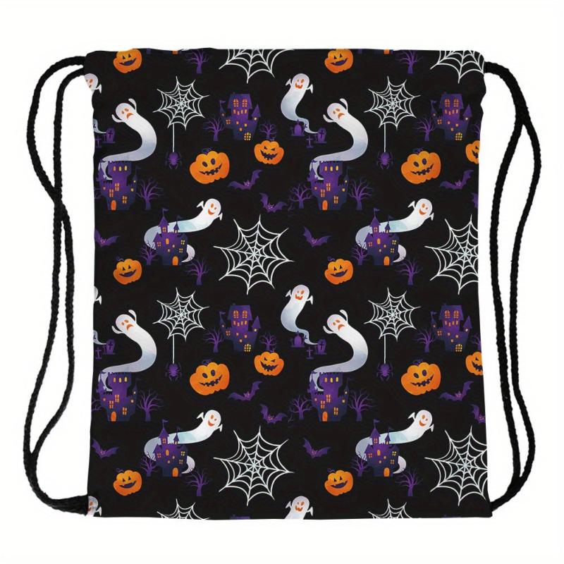 Halloween Pattern Storage Backpack Drawstring Sports Gym Bag