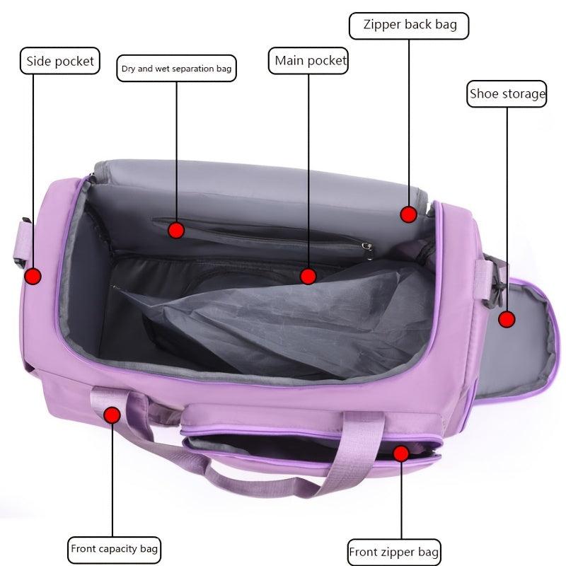 Large Capacity Waterproof Duffle Bag for Travel Gym Fitness Weekender