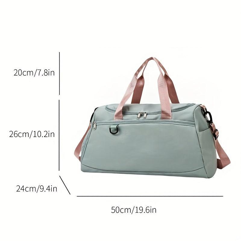 Colorblock Large Capacity Sports Handbag Lightweight Travel Luggage Bag