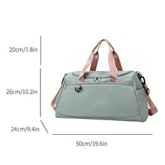 Colorblock Large Capacity Sports Handbag Lightweight Travel Luggage Bag