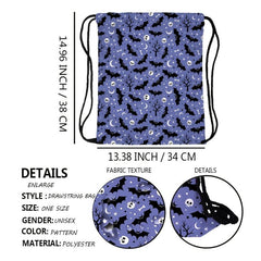 Halloween Pattern Drawstring Bag Lightweight Daypack