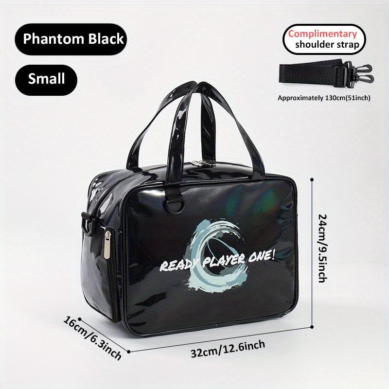 Letter Print Laser Shoulder Bag Lightweight Large Capacity Sports Bag
