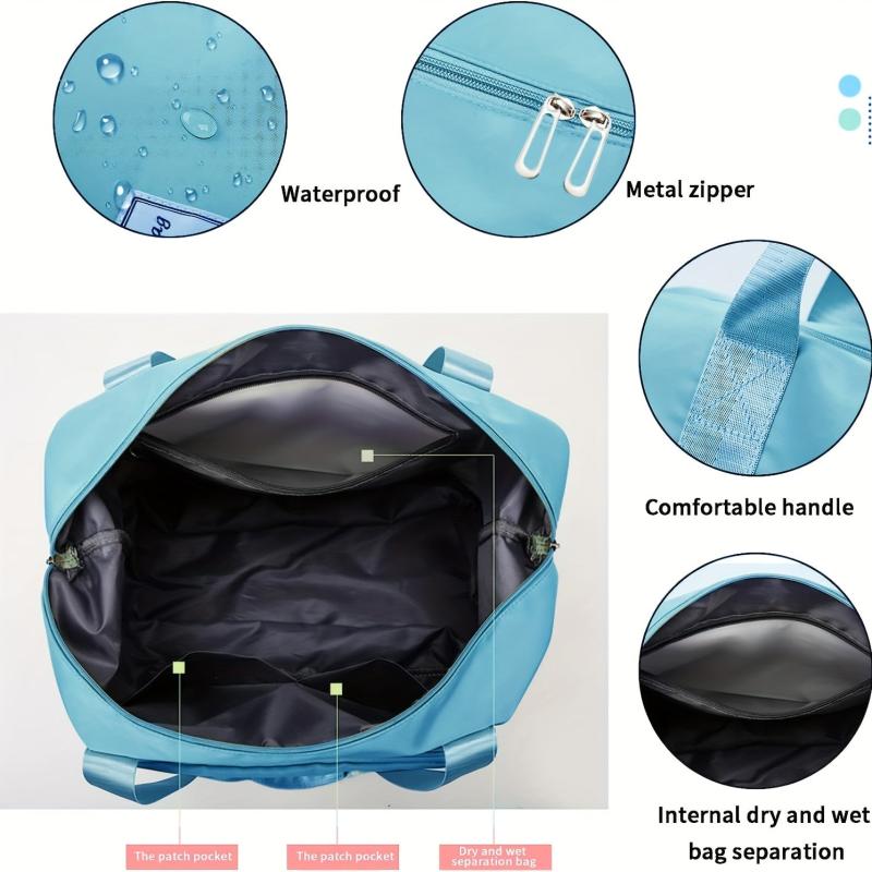 Large Capacity Travel Duffle Bag Sports Gym Tote Carry On Weekender Overnight