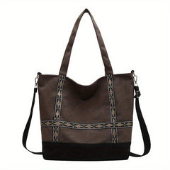 Vintage Floral Tote Bag Canvas Shoulder Bag Women's Handbag