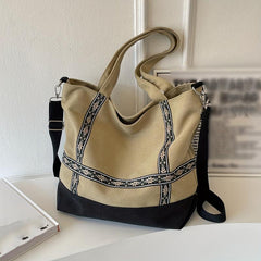 Vintage Floral Tote Bag Canvas Shoulder Bag Women's Handbag