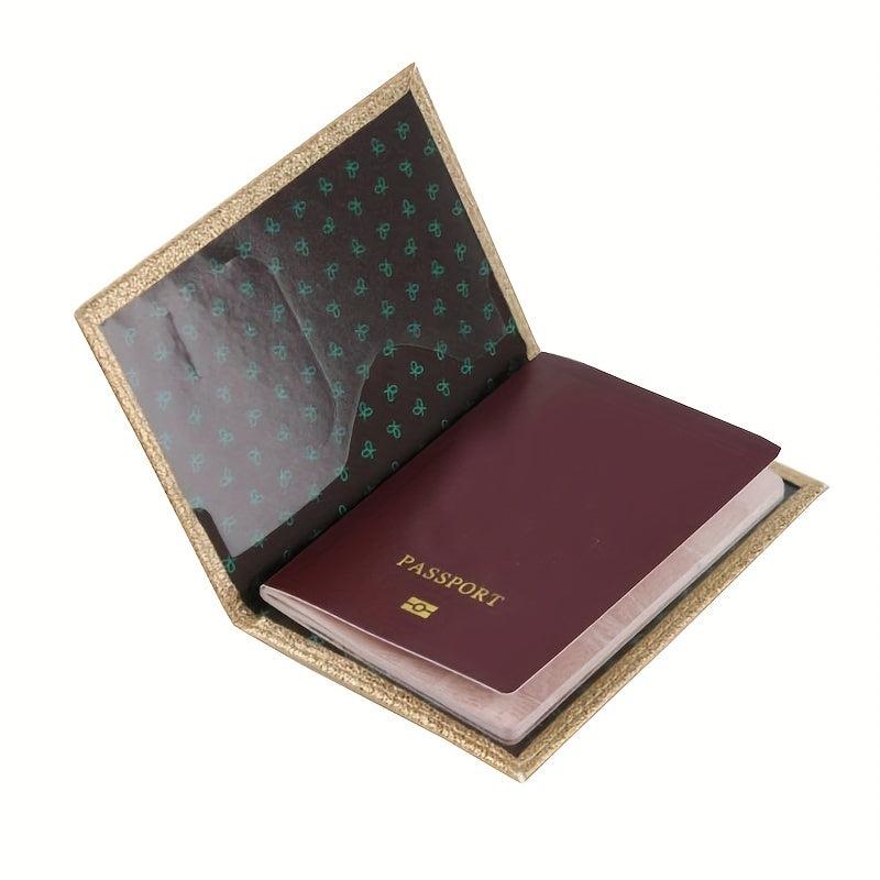 Pink Leather Passport Cover for Women Travel Passport Case Holder