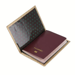 Pink Leather Passport Cover for Women Travel Passport Case Holder