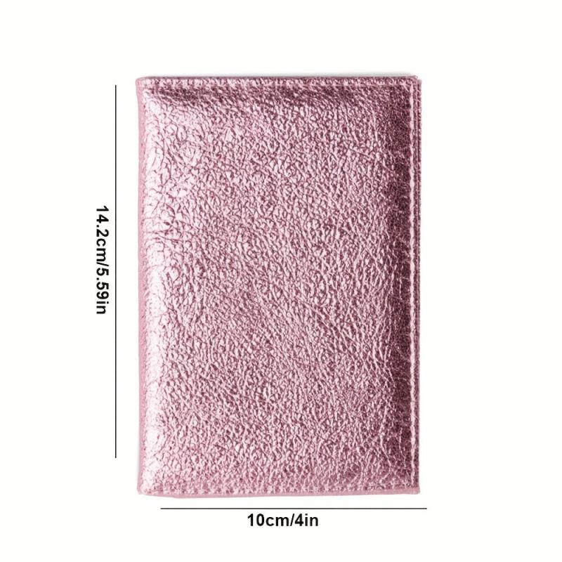 Pink Leather Passport Cover for Women Travel Passport Case Holder
