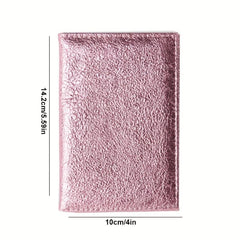 Pink Leather Passport Cover for Women Travel Passport Case Holder