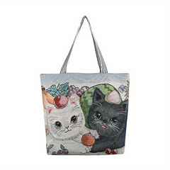 Large Capacity Canvas Handbag Ethnic Style Shoulder Bag