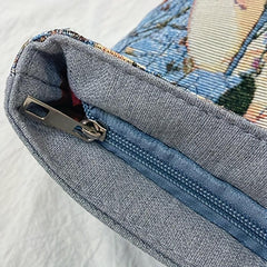 Large Capacity Canvas Handbag Ethnic Style Shoulder Bag