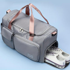 Colorblock Sports Bag Lightweight Travel Luggage Gym Bag
