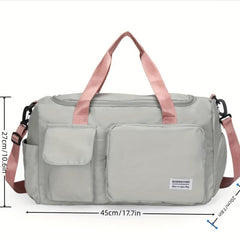 Colorblock Sports Bag Lightweight Travel Luggage Gym Bag