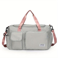 Colorblock Sports Bag Lightweight Travel Luggage Gym Bag