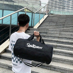 Letter Pattern Fitness Bag Large Capacity Sports Handbag