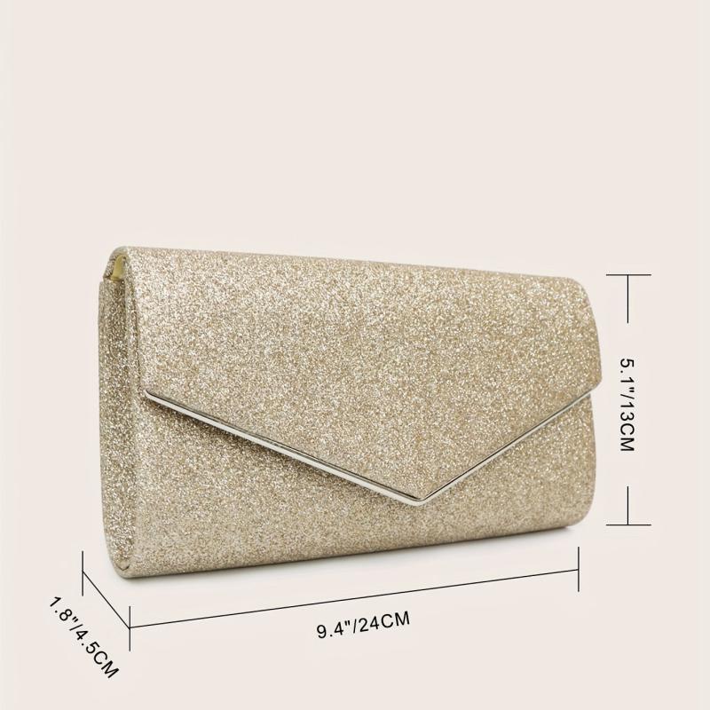Glitter Envelope Clutch Purse for Wedding Party Prom