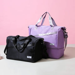 Foldable Duffle Bag Sports Fitness Gym Bag Weekender Overnight Bag