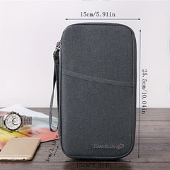 Portable Travel Passport Bag Large Capacity Document Storage Bag
