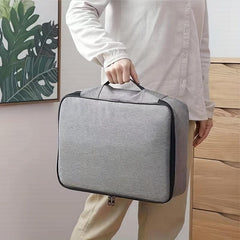 Large Capacity Document File Storage Bag with Passport Lock