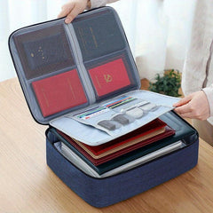 Large Capacity Document File Storage Bag with Passport Lock