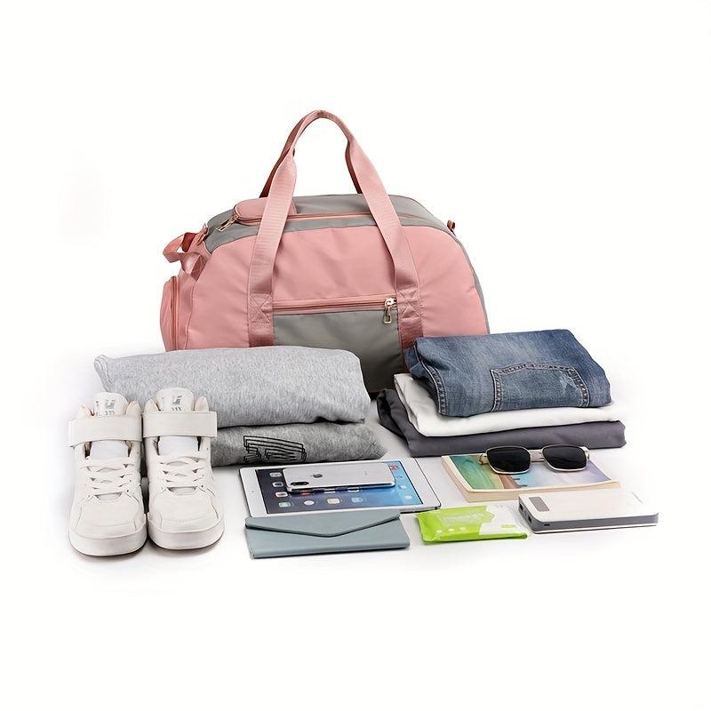 Colorblock Sports Bag Lightweight Multifunctional Duffle Bag