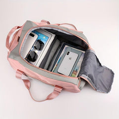 Colorblock Sports Bag Lightweight Multifunctional Duffle Bag