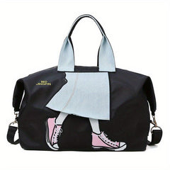 Legs Print Large Capacity Weekender Tote Bag Nylon Waterproof Luggage Bag