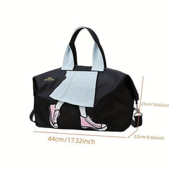 Legs Print Large Capacity Weekender Tote Bag Nylon Waterproof Luggage Bag
